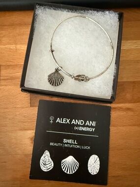 Alex and ani silver shell bracelet